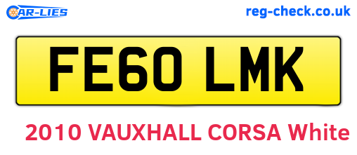 FE60LMK are the vehicle registration plates.
