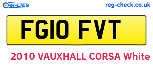 FG10FVT are the vehicle registration plates.
