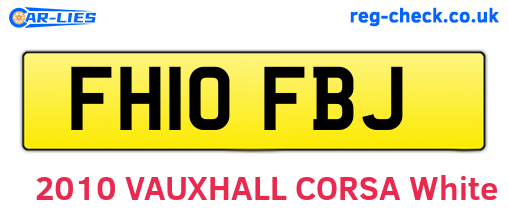FH10FBJ are the vehicle registration plates.