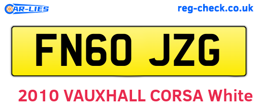 FN60JZG are the vehicle registration plates.