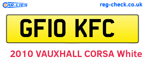 GF10KFC are the vehicle registration plates.