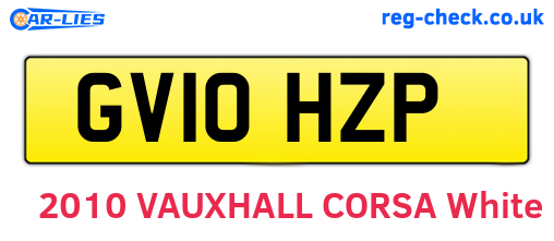 GV10HZP are the vehicle registration plates.