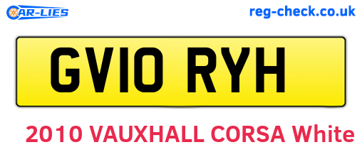 GV10RYH are the vehicle registration plates.