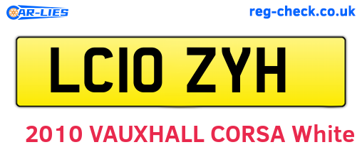 LC10ZYH are the vehicle registration plates.