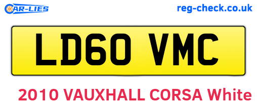 LD60VMC are the vehicle registration plates.