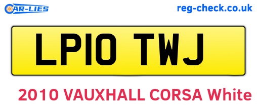 LP10TWJ are the vehicle registration plates.