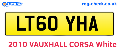 LT60YHA are the vehicle registration plates.