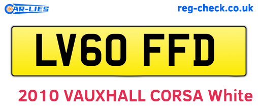LV60FFD are the vehicle registration plates.