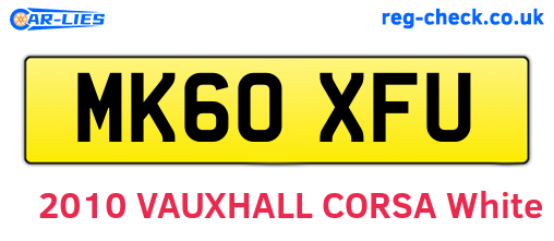 MK60XFU are the vehicle registration plates.