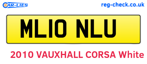 ML10NLU are the vehicle registration plates.