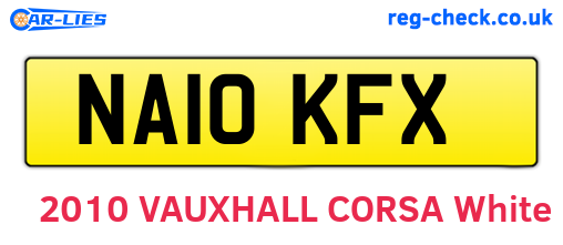 NA10KFX are the vehicle registration plates.
