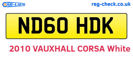 ND60HDK are the vehicle registration plates.