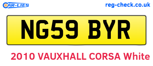 NG59BYR are the vehicle registration plates.
