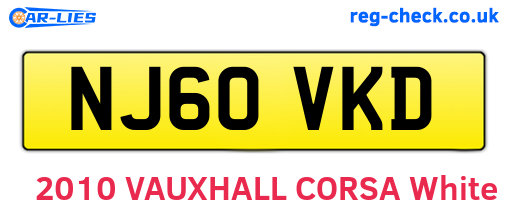 NJ60VKD are the vehicle registration plates.