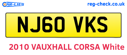NJ60VKS are the vehicle registration plates.