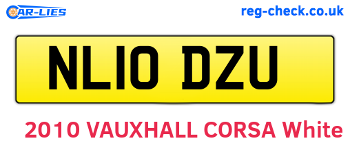 NL10DZU are the vehicle registration plates.