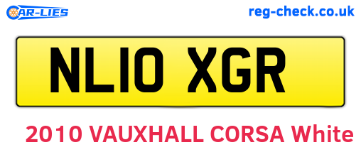 NL10XGR are the vehicle registration plates.