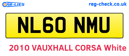 NL60NMU are the vehicle registration plates.