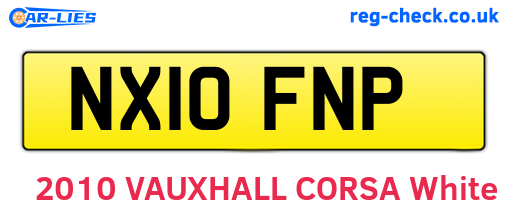 NX10FNP are the vehicle registration plates.