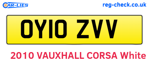 OY10ZVV are the vehicle registration plates.