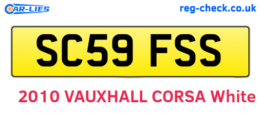 SC59FSS are the vehicle registration plates.