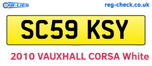 SC59KSY are the vehicle registration plates.