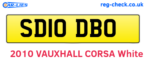 SD10DBO are the vehicle registration plates.