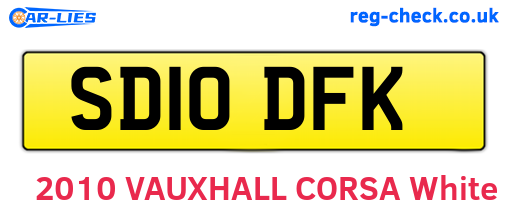 SD10DFK are the vehicle registration plates.