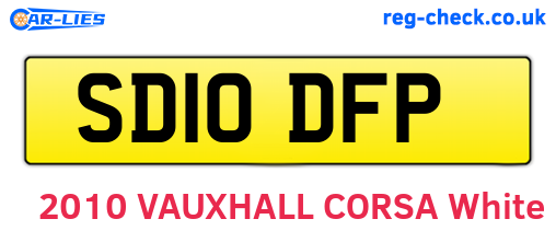 SD10DFP are the vehicle registration plates.