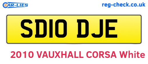 SD10DJE are the vehicle registration plates.