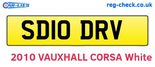 SD10DRV are the vehicle registration plates.