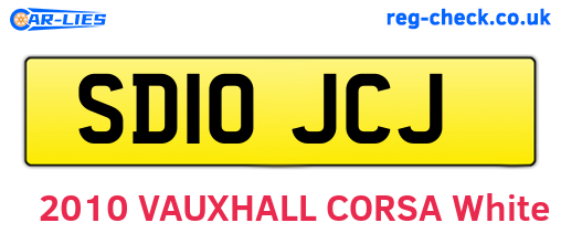 SD10JCJ are the vehicle registration plates.