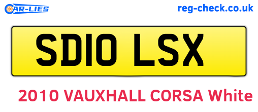 SD10LSX are the vehicle registration plates.