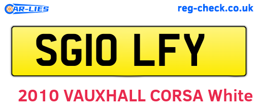 SG10LFY are the vehicle registration plates.