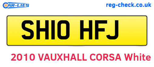 SH10HFJ are the vehicle registration plates.