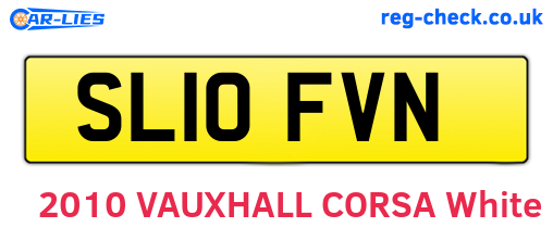 SL10FVN are the vehicle registration plates.