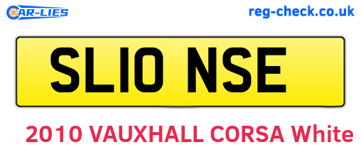 SL10NSE are the vehicle registration plates.
