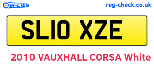 SL10XZE are the vehicle registration plates.