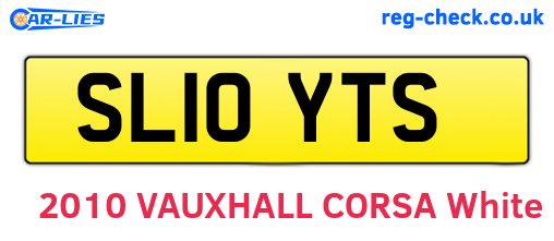 SL10YTS are the vehicle registration plates.