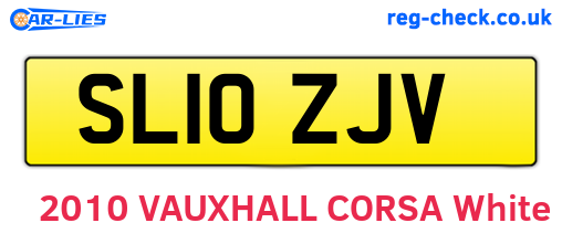 SL10ZJV are the vehicle registration plates.