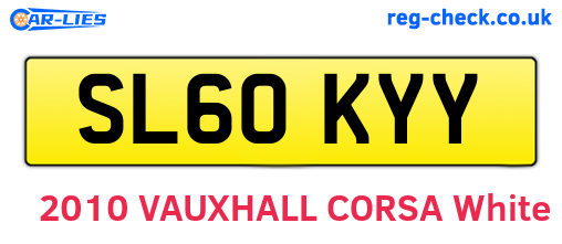 SL60KYY are the vehicle registration plates.