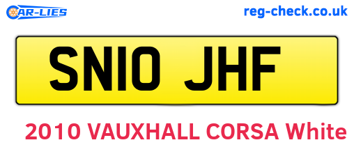 SN10JHF are the vehicle registration plates.