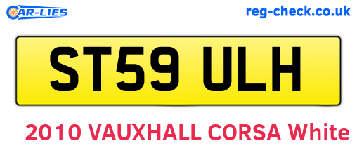 ST59ULH are the vehicle registration plates.