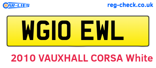 WG10EWL are the vehicle registration plates.