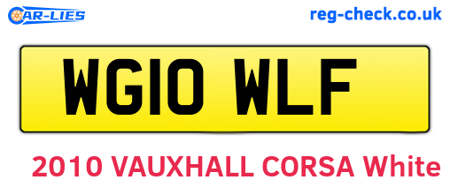 WG10WLF are the vehicle registration plates.