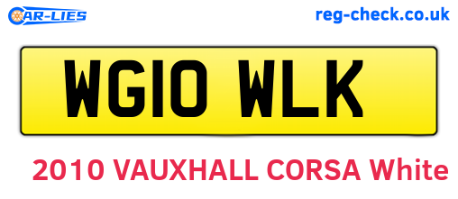 WG10WLK are the vehicle registration plates.