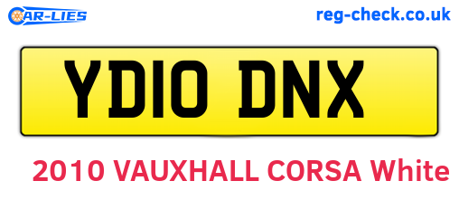 YD10DNX are the vehicle registration plates.