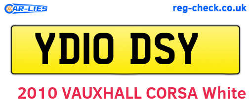 YD10DSY are the vehicle registration plates.