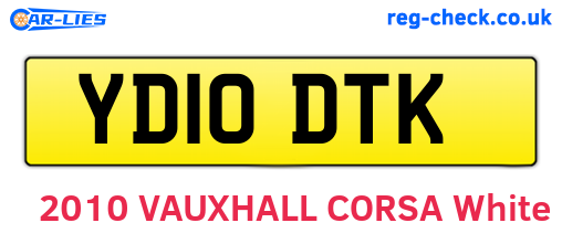 YD10DTK are the vehicle registration plates.