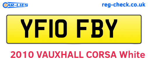 YF10FBY are the vehicle registration plates.